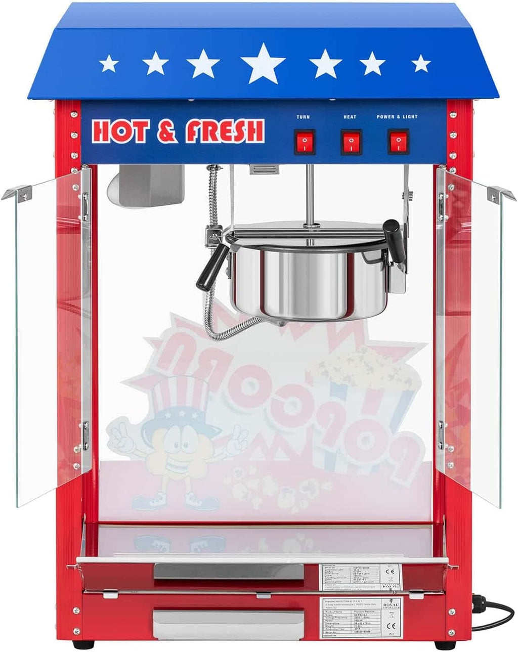 Machine à popcorn design américain