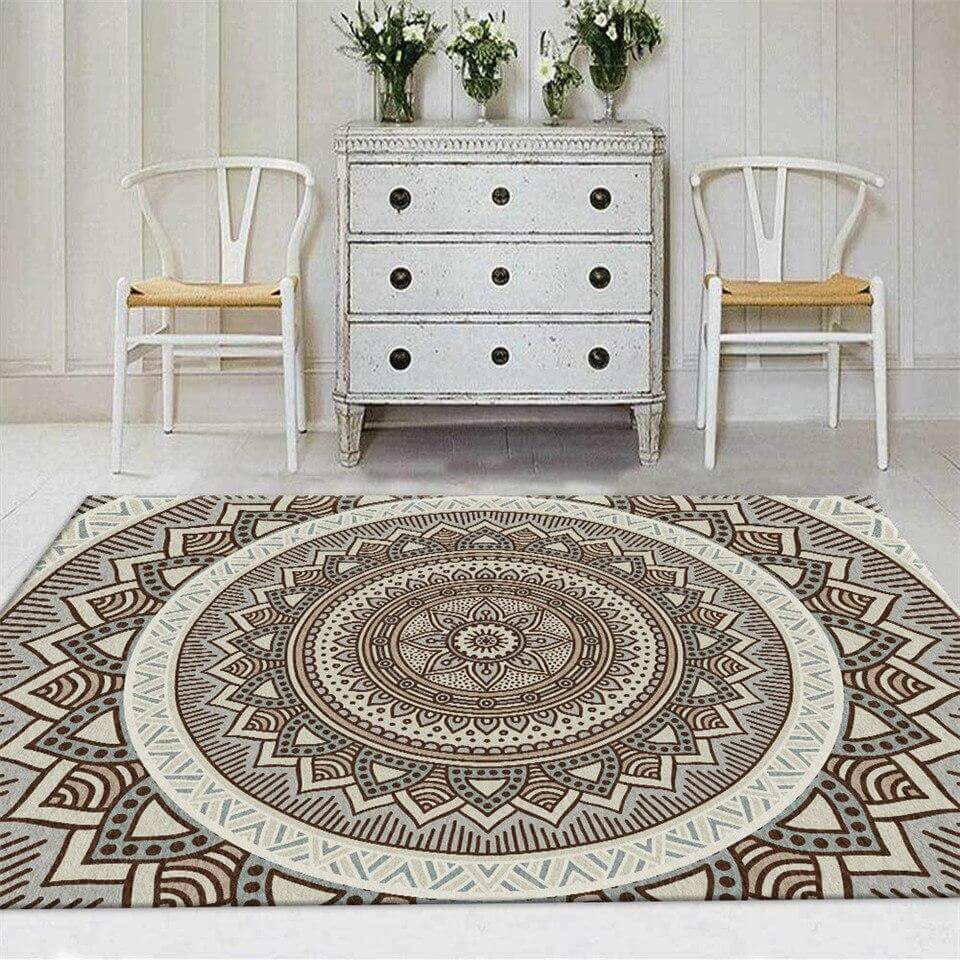 Tapis rond mandala