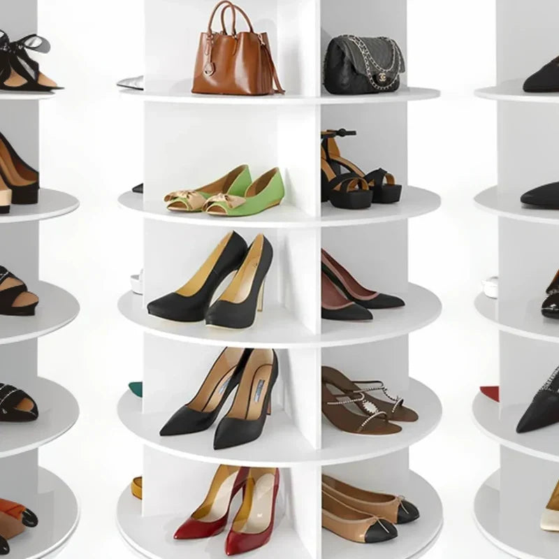 Étagère à chaussures rotative à 360 °
