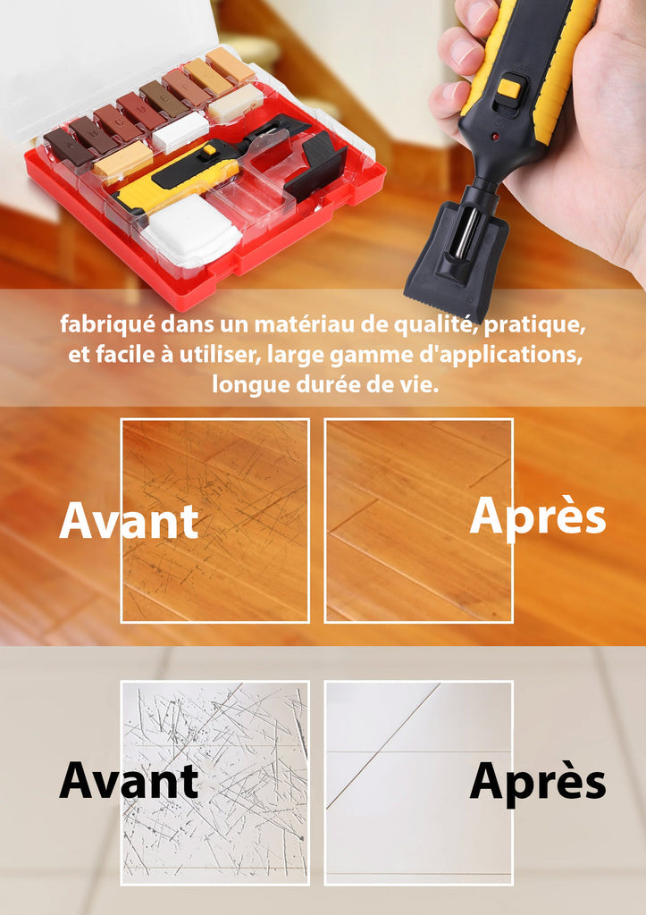Lot de réparation anti-rayure pour parquet et carrelage