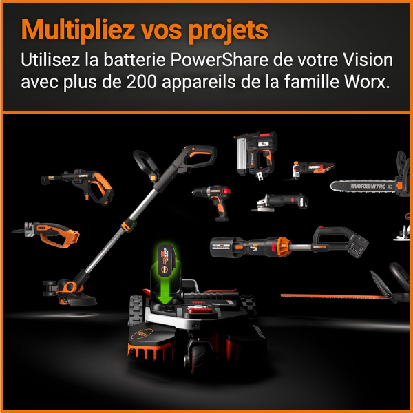 Robot tondeuse à gazon sans fil Vision 600 m²