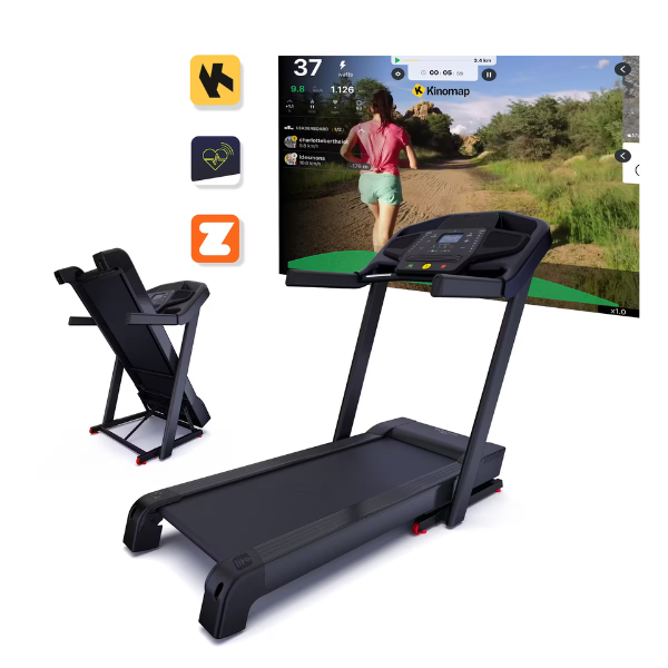 Tapis de Course Pliable T900D Connecté et Performant, 18 km/h, 50x143cm